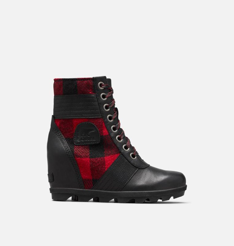 Womens Wedges Black/Red - Sorel Lexie™ Boot - 298-WMYSJI